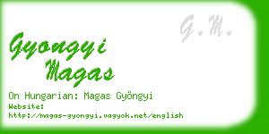 gyongyi magas business card